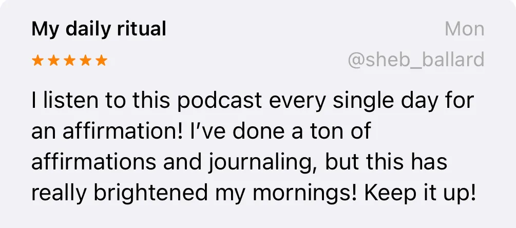 Podcast review: My Daily Ritual