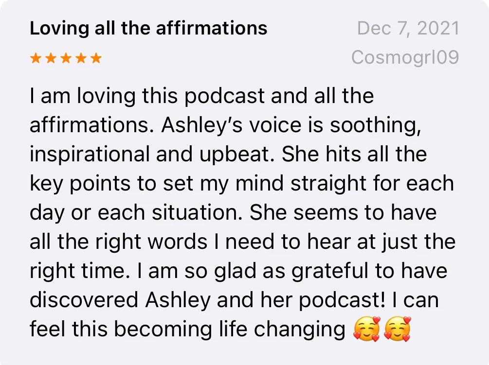 Podcast review: Loving All The Affirmations